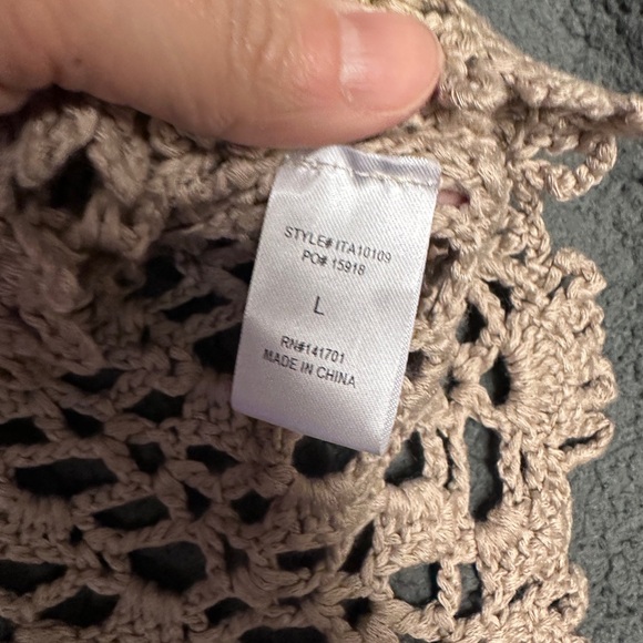 1.4.3. Story by Line Up Crochet Lace Tank Top - Beige - Picture 7 of 8